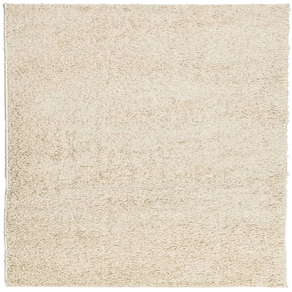 Tappeto Shaggy PAMPLONA a Pelo Lungo Moderno Oro 160x160 cm