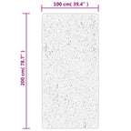 Tappeto Shaggy PAMPLONA a Pelo Lungo Crema e Nero 100x200 cm