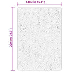 Tappeto Shaggy PAMPLONA a Pelo Lungo Nero e Crema 140x200 cm