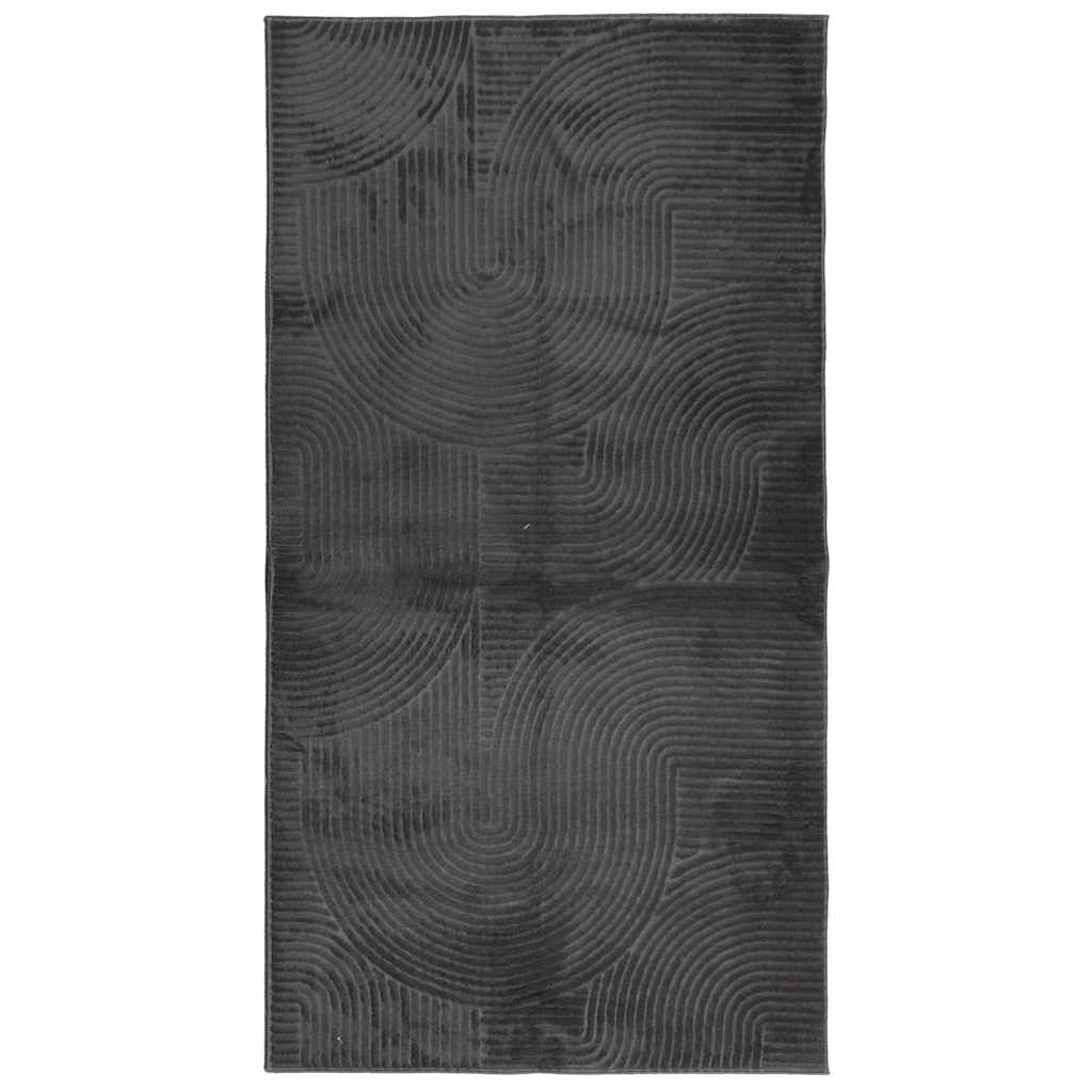 Tappeto IZA a Pelo Corto Aspetto Scandinavo antracite 80x150 cm