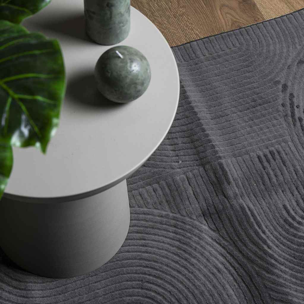 Tappeto IZA a Pelo Corto Aspetto Scandinavo antracite 80x150 cm