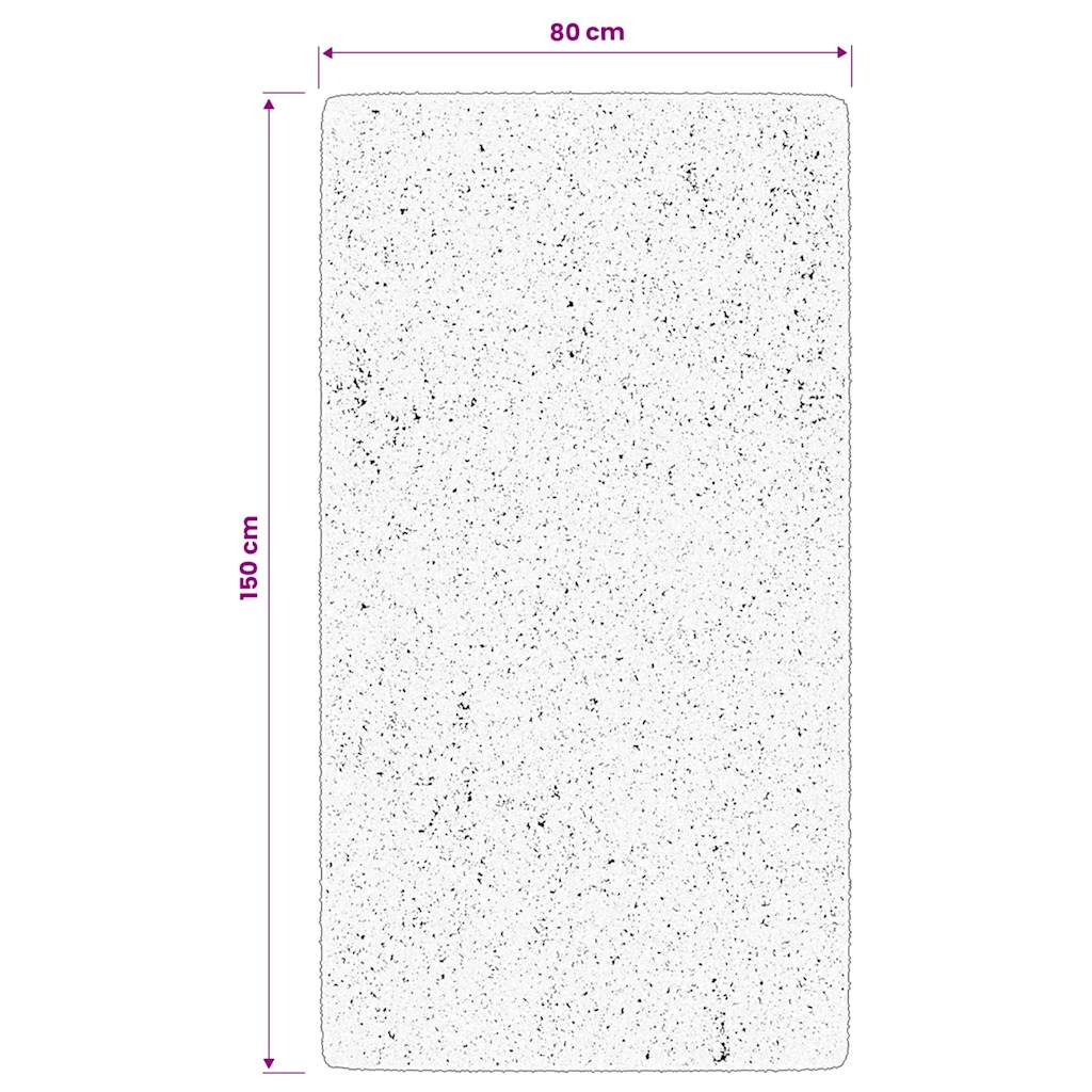 Tappeto IZA a Pelo Corto Aspetto Scandinavo antracite 80x150 cm