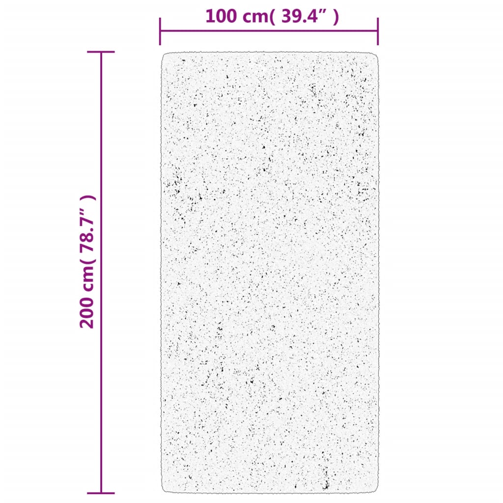 Tappeto IZA a Pelo Corto Aspetto Scandinavo antracite 100x200cm