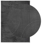 Tappeto IZA a Pelo Corto Aspetto Scandinavo antracite 120x170cm