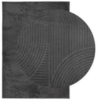 Tappeto IZA a Pelo Corto Aspetto Scandinavo antracite 160x230cm