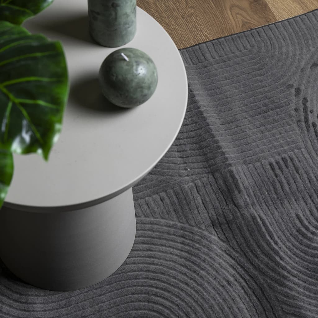 Tappeto IZA a Pelo Corto Aspetto Scandinavo antracite 160x230cm