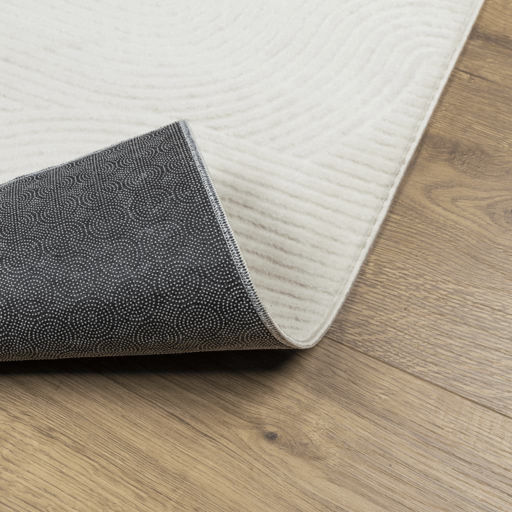 Tappeto IZA a Pelo Corto Aspetto Scandinavo Crema 120x170 cm