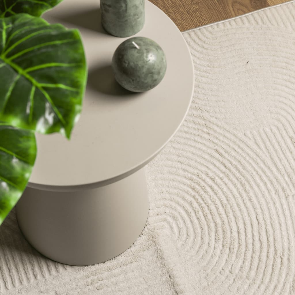 Tappeto IZA a Pelo Corto Aspetto Scandinavo Crema 120x170 cm