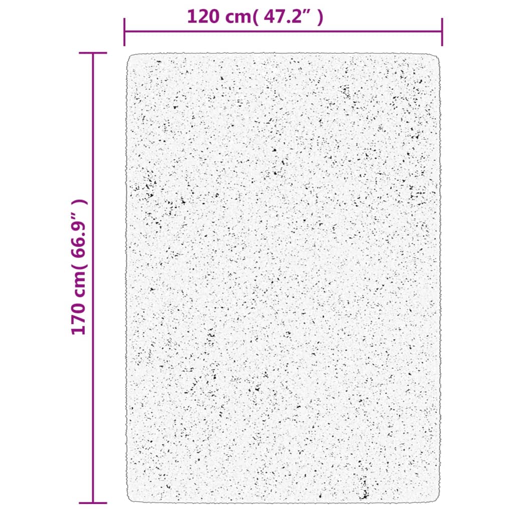 Tappeto IZA a Pelo Corto Aspetto Scandinavo Crema 120x170 cm
