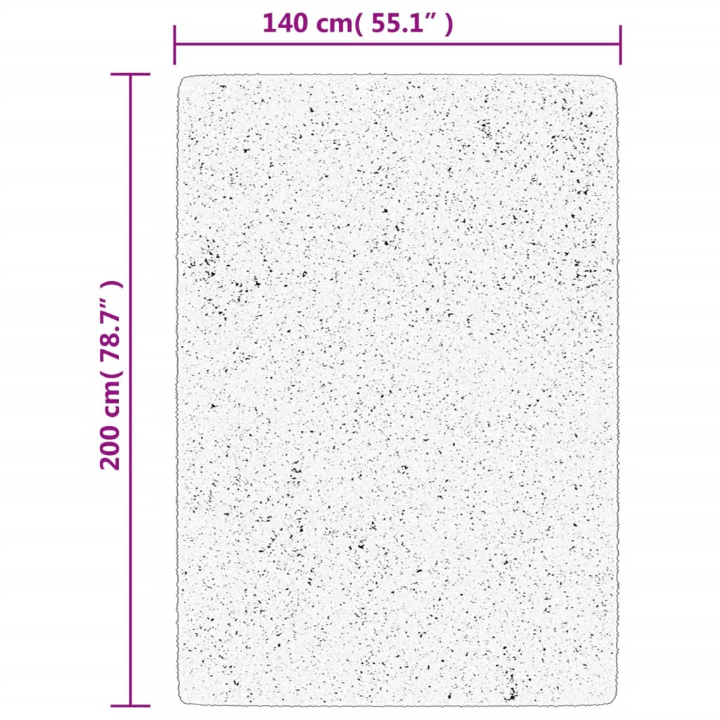 Tappeto IZA a Pelo Corto Aspetto Scandinavo Crema 140x200 cm