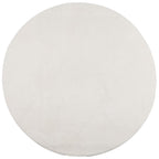 Tappeto IZA a Pelo Corto con Aspetto Scandinavo Crema Ø 120 cm