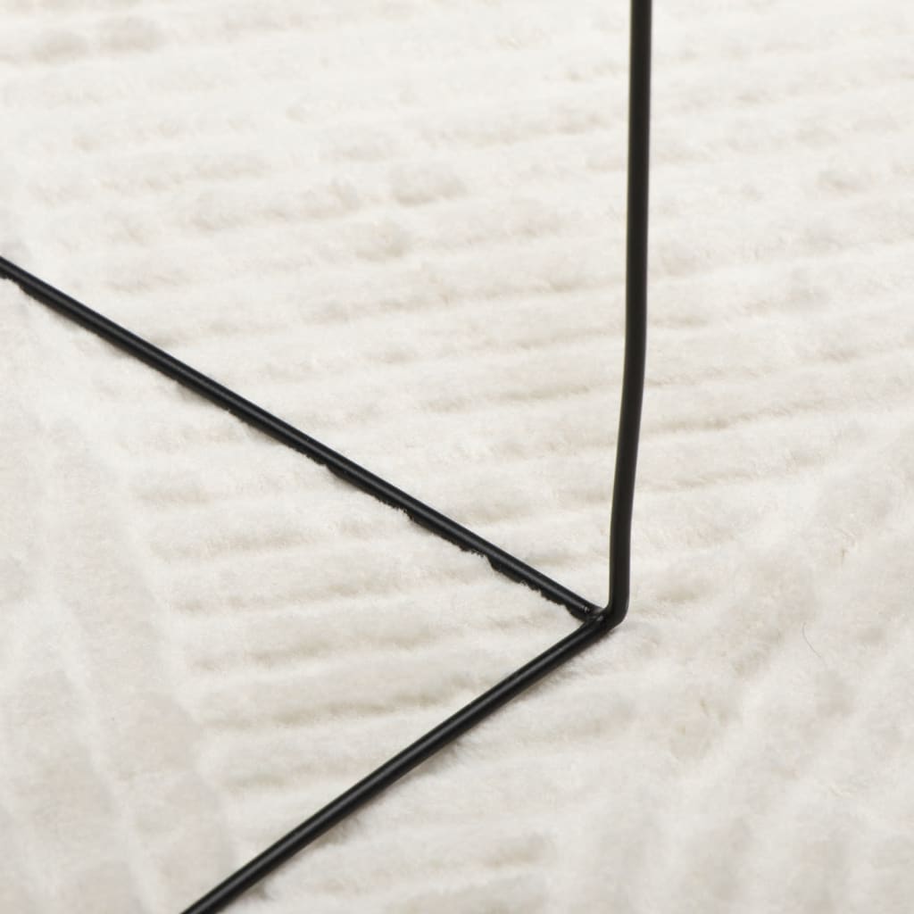 Tappeto IZA a Pelo Corto con Aspetto Scandinavo Crema Ø 120 cm