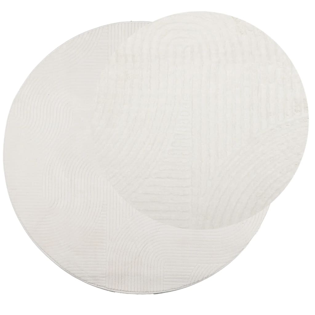 Tappeto IZA a Pelo Corto con Aspetto Scandinavo Crema Ø 200 cm