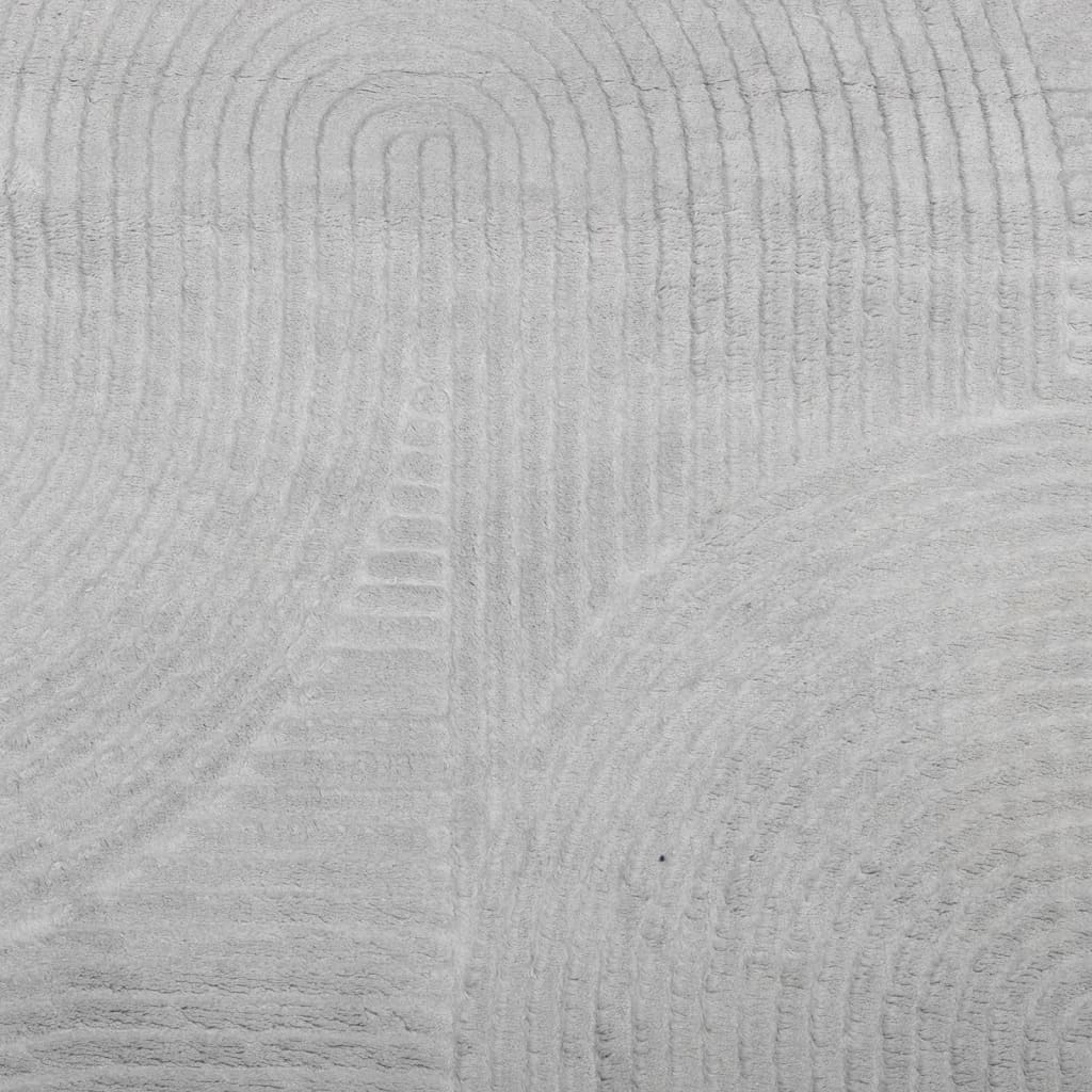 Tappeto IZA a Pelo Corto con Aspetto Scandinavo Grigio Ø 100 cm