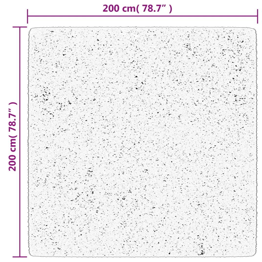 Tappeto OVIEDO a Pelo Corto Antracite 200x200 cm