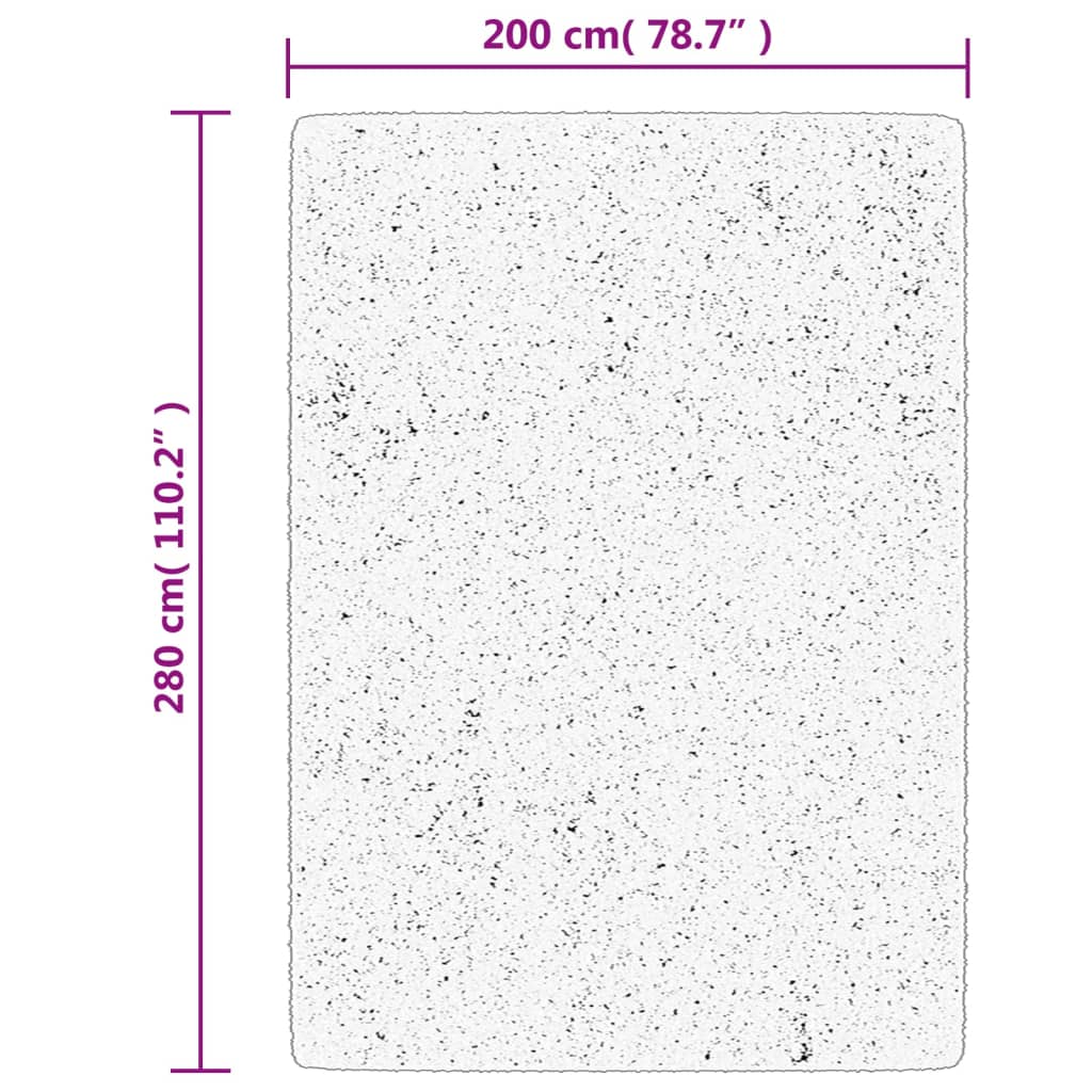 Tappeto OVIEDO a Pelo Corto Antracite 200x280 cm