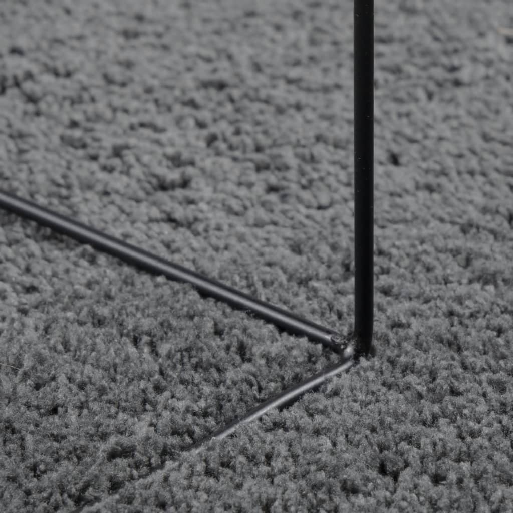 Tappeto OVIEDO a Pelo Corto Antracite Ø 160 cm