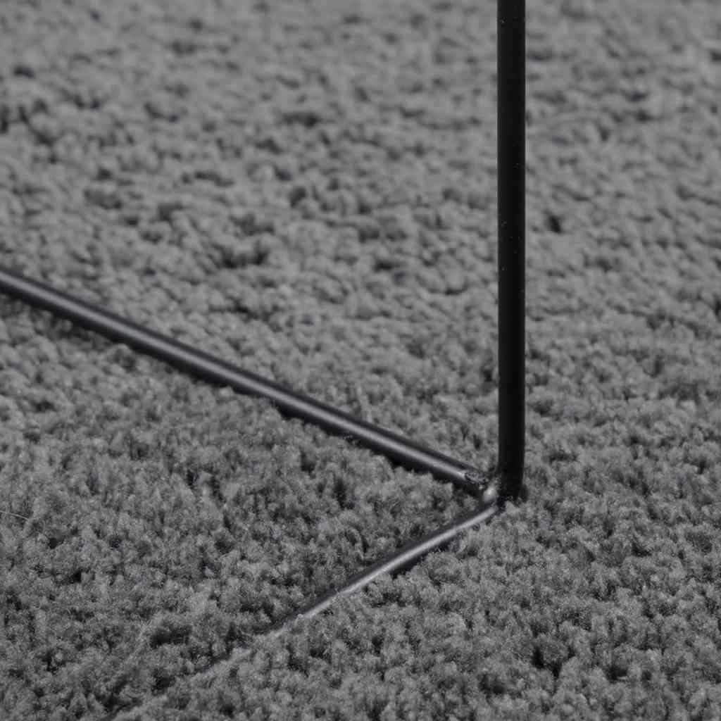 Tappeto OVIEDO a Pelo Corto Antracite Ø 200 cm