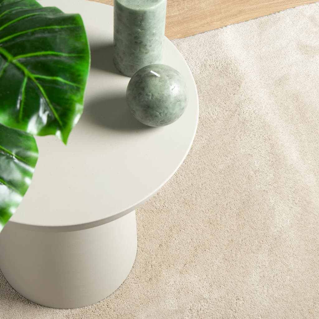 Tappeto OVIEDO a Pelo Corto Beige 120x120 cm