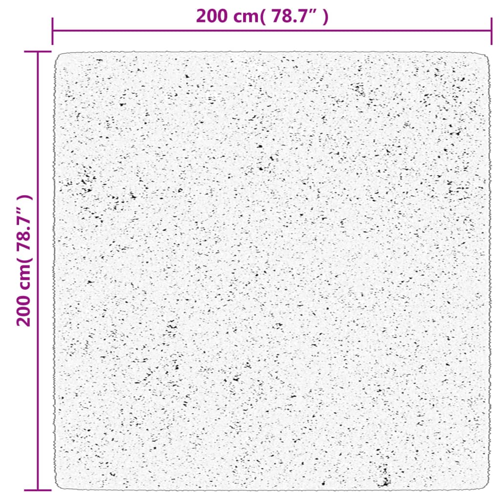 Tappeto OVIEDO a Pelo Corto Beige 200x200 cm