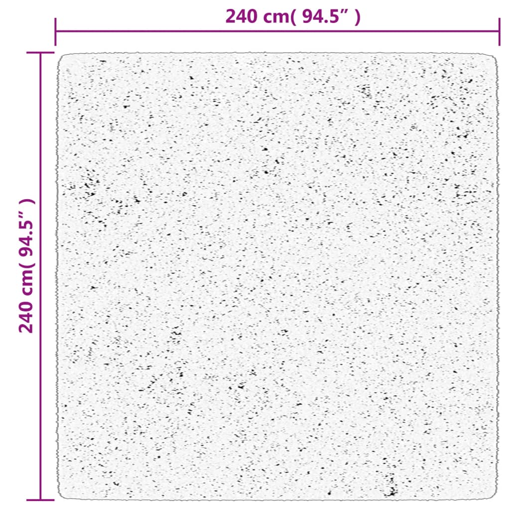 Tappeto OVIEDO a Pelo Corto Beige 240x240 cm