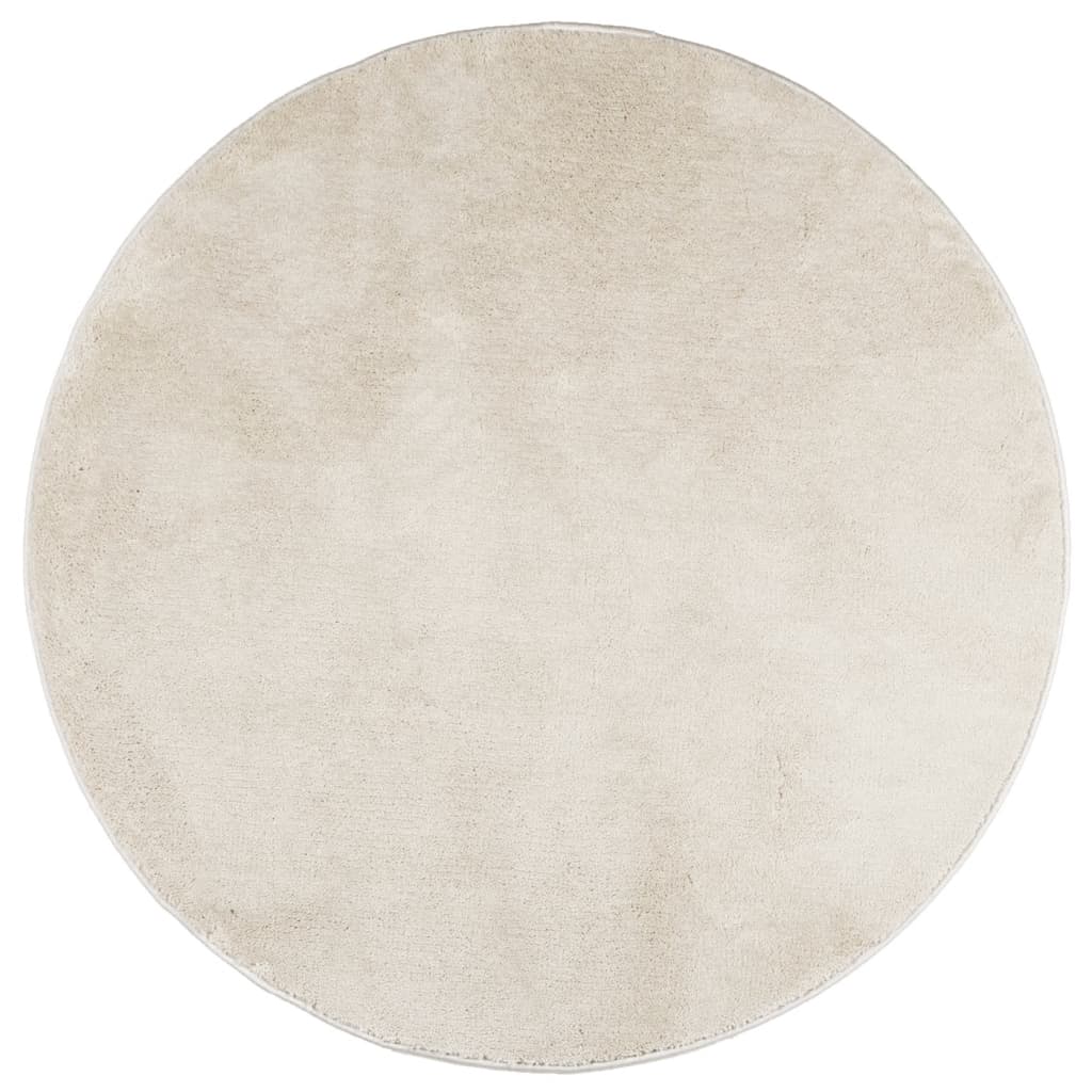 Tappeto OVIEDO a Pelo Corto Beige Ø 120 cm