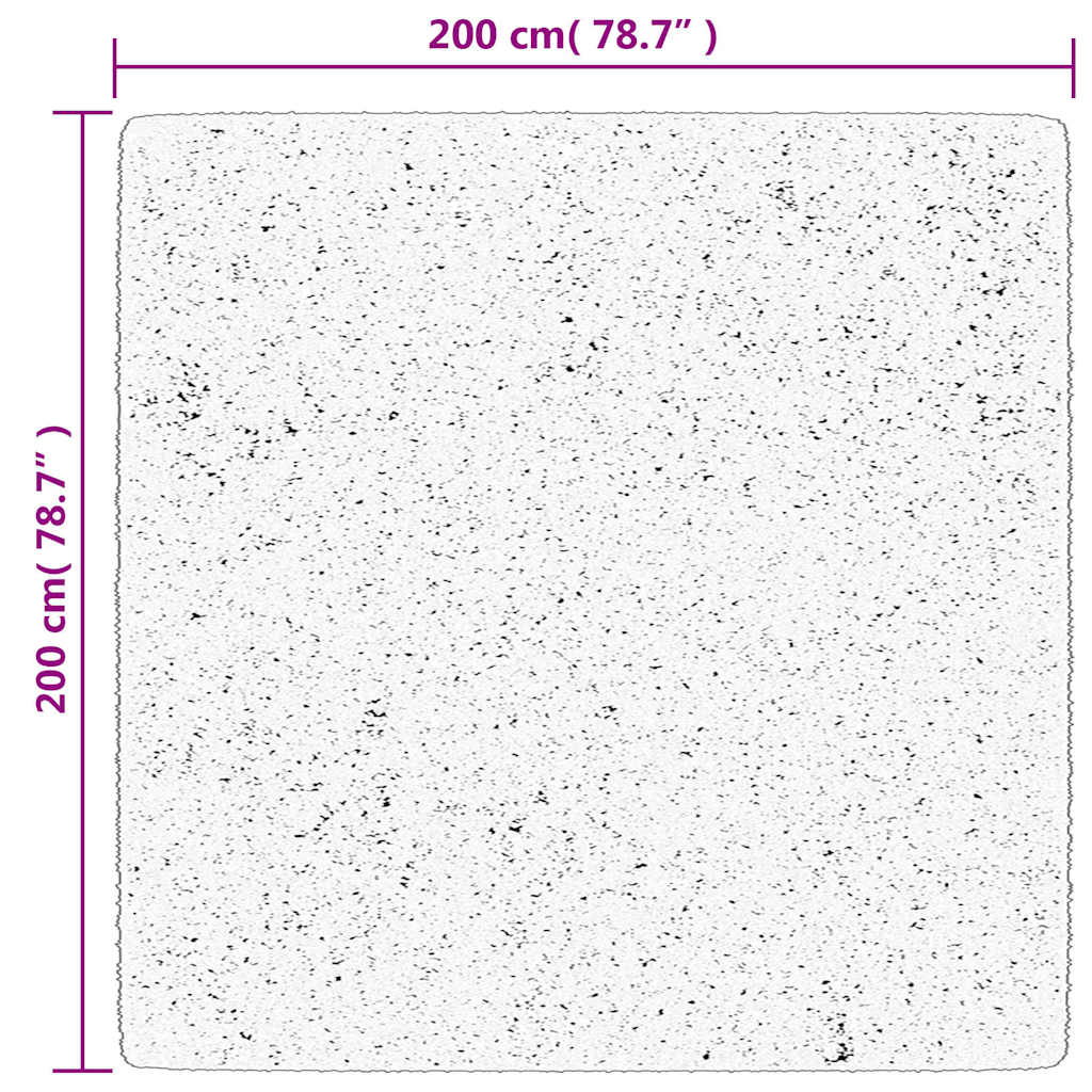 Tappeto OVIEDO a Pelo Corto Grigio 200x200 cm