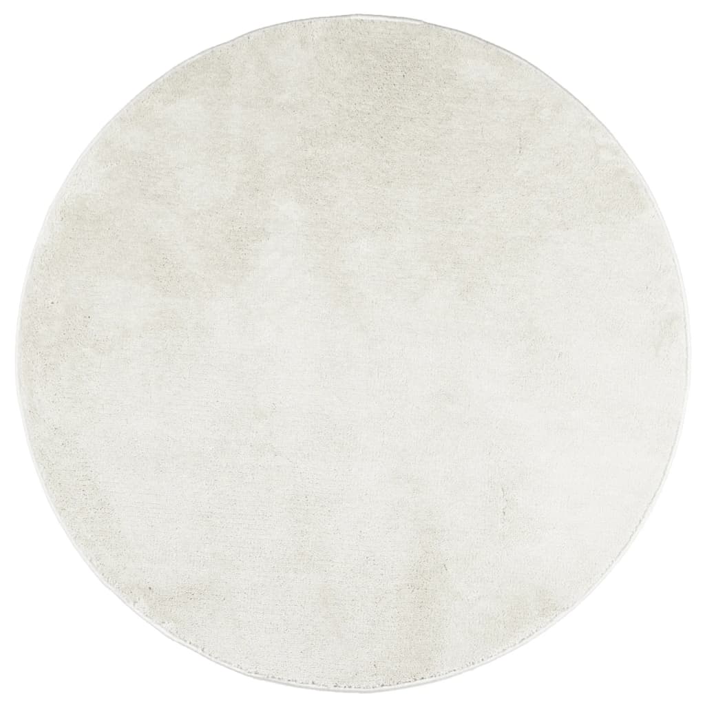 Tappeto OVIEDO a Pelo Corto Crema Ø 120 cm