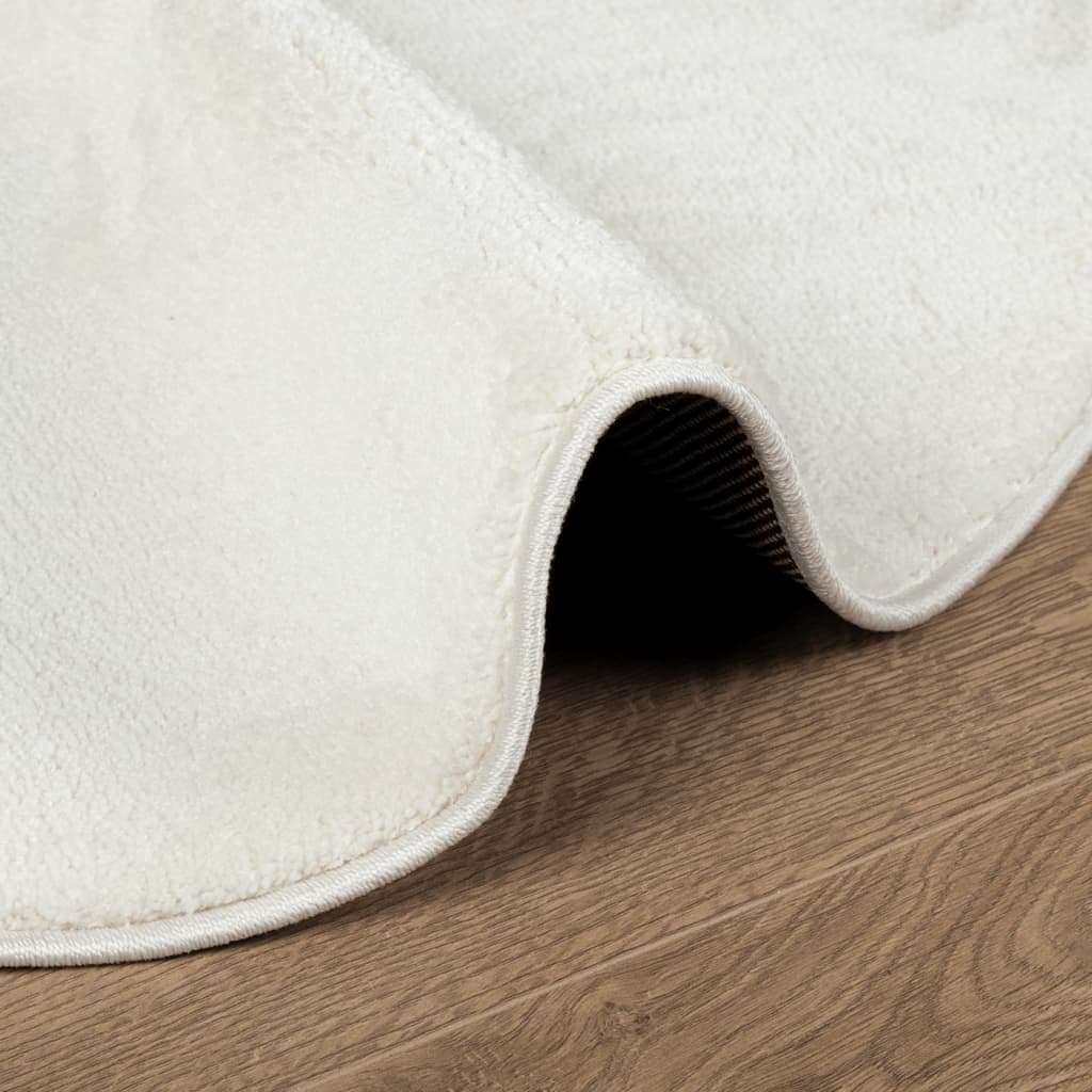 Tappeto OVIEDO a Pelo Corto Crema Ø 160 cm
