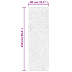 Tappeto OVIEDO a Pelo Corto Grigio 80x250 cm