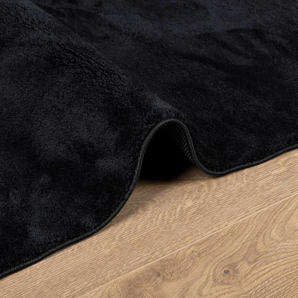 Tappeto OVIEDO a Pelo Corto Nero 160x230 cm