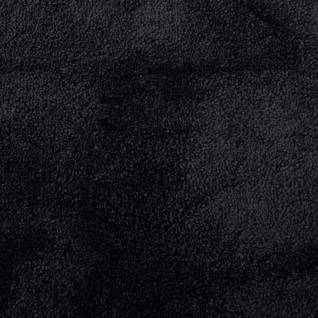Tappeto OVIEDO a Pelo Corto Nero 200x200 cm