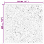 Tappeto OVIEDO a Pelo Corto Nero 200x200 cm