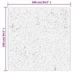 Tappeto OVIEDO a Pelo Corto Nero 240x240 cm