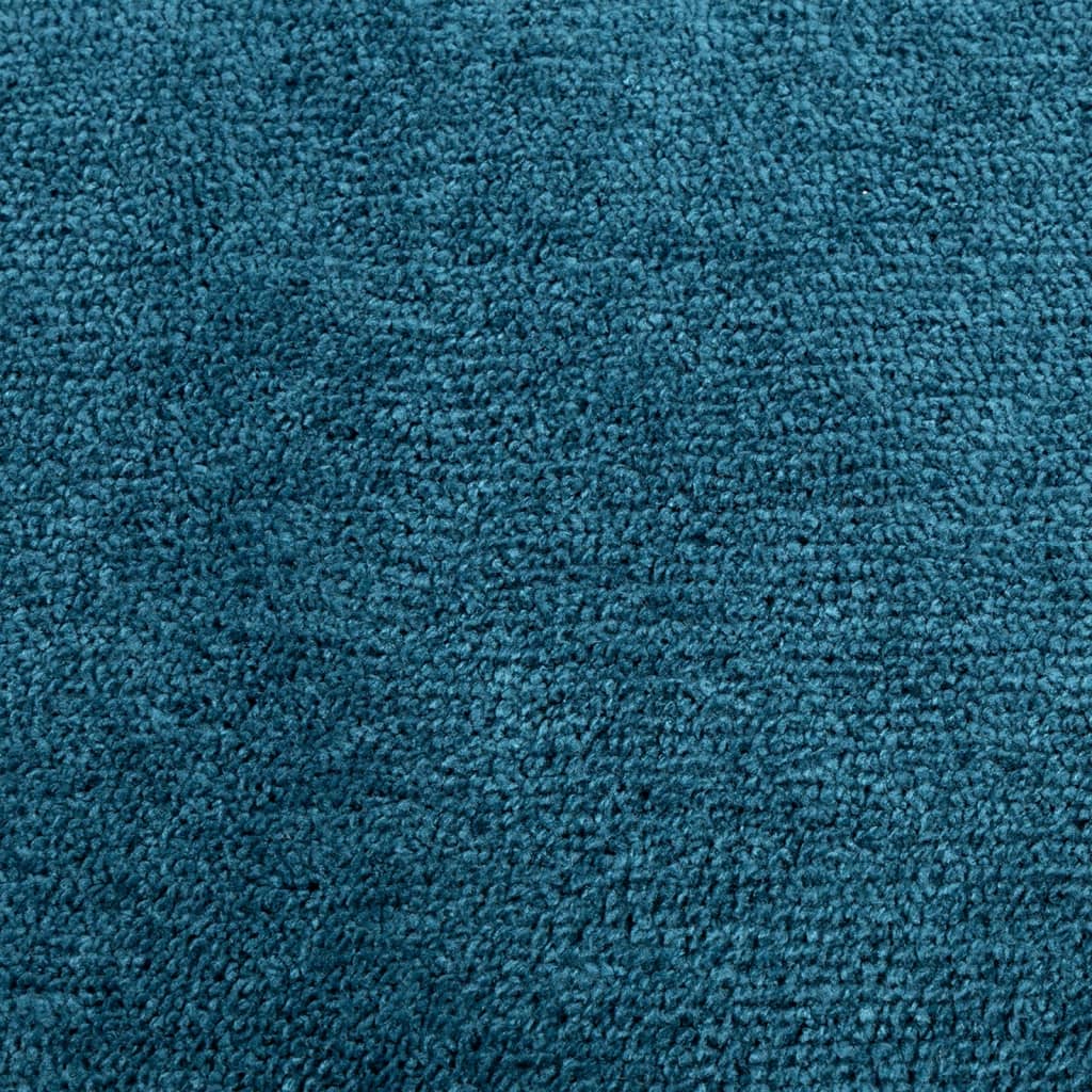 Tappeto OVIEDO a Pelo Corto Turchese 120x120 cm