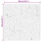 Tappeto OVIEDO a Pelo Corto Turchese 240x240 cm