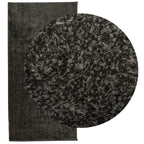 Tappeto a Pelo Lucido Lungo ISTAN Effetto Antracite 100x200 cm