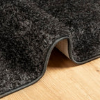 Tappeto a Pelo Lucido Lungo ISTAN Effetto Antracite 100x200 cm