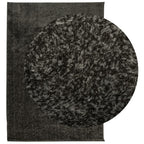 Tappeto a Pelo Lucido Lungo ISTAN Effetto Antracite 140x200 cm
