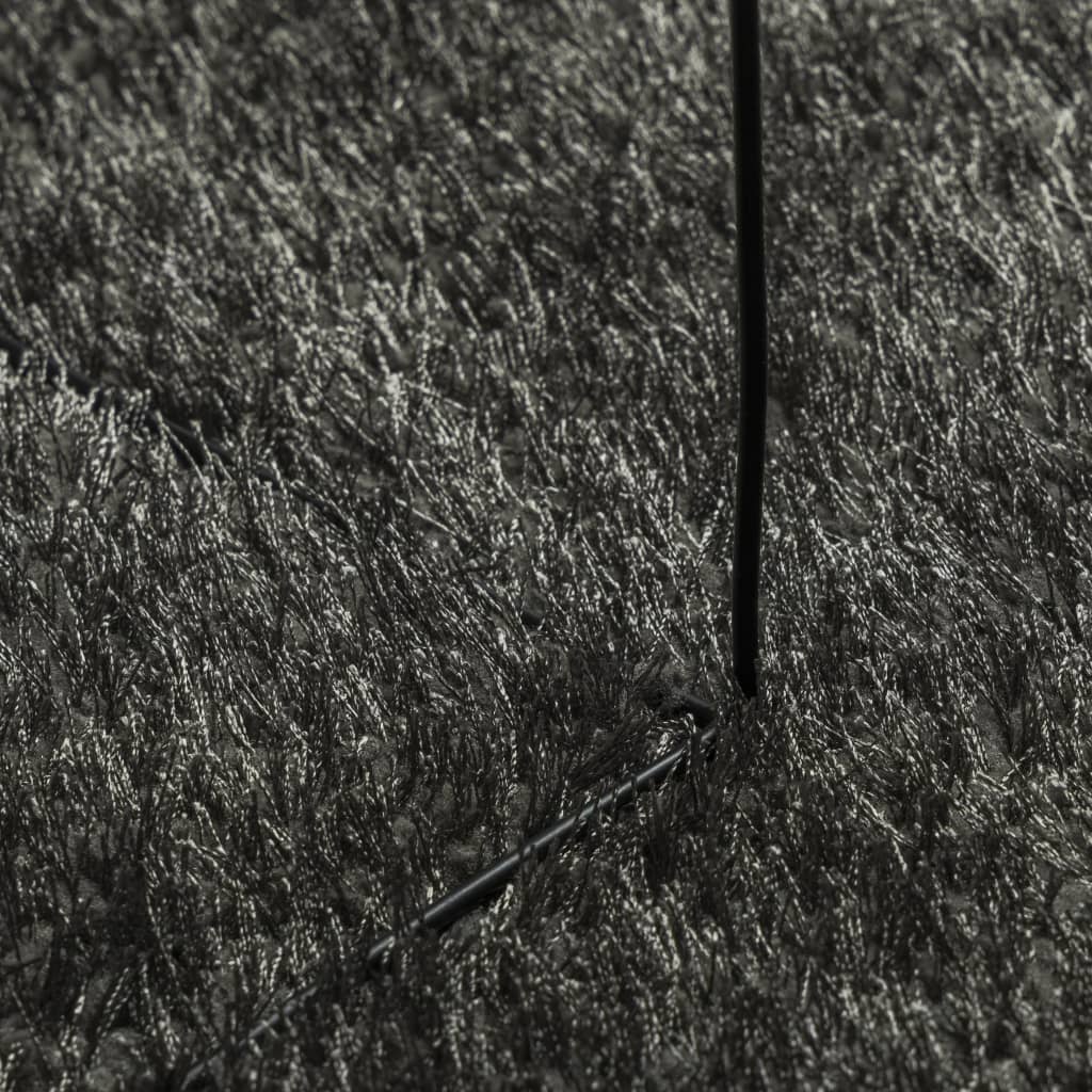 Tappeto a Pelo Lucido Lungo ISTAN Effetto Antracite 140x200 cm
