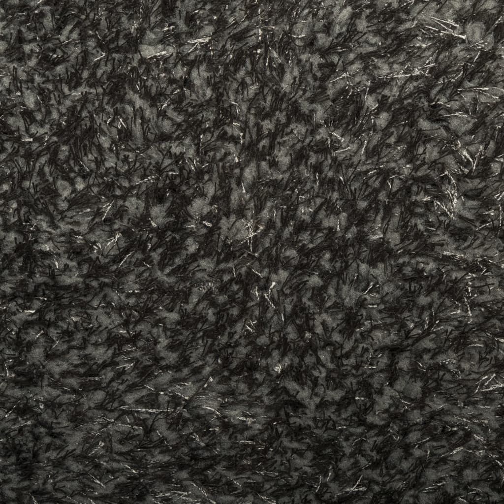 Tappeto a Pelo Lucido Lungo ISTAN Effetto Antracite 140x200 cm