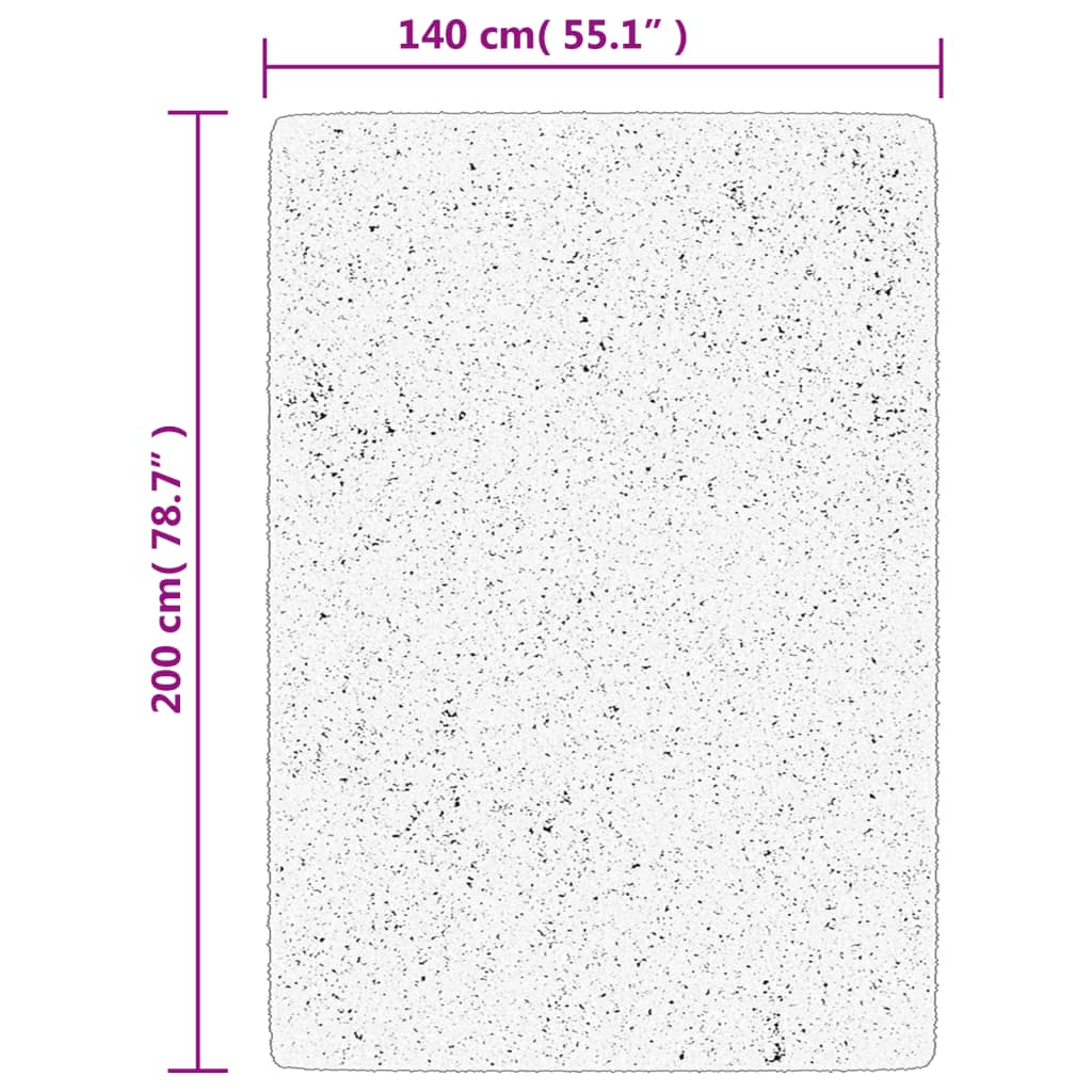 Tappeto a Pelo Lucido Lungo ISTAN Effetto Antracite 140x200 cm