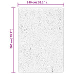 Tappeto a Pelo Lucido Lungo ISTAN Effetto Antracite 140x200 cm