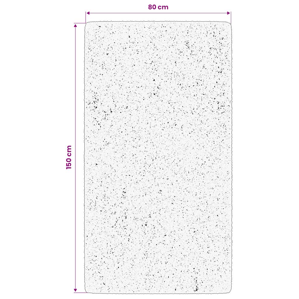 Tappeto a Pelo Lucido Lungo ISTAN Effetto Grigio 80x150 cm