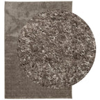 Tappeto a Pelo Lucido Lungo ISTAN Effetto Grigio 160x230 cm