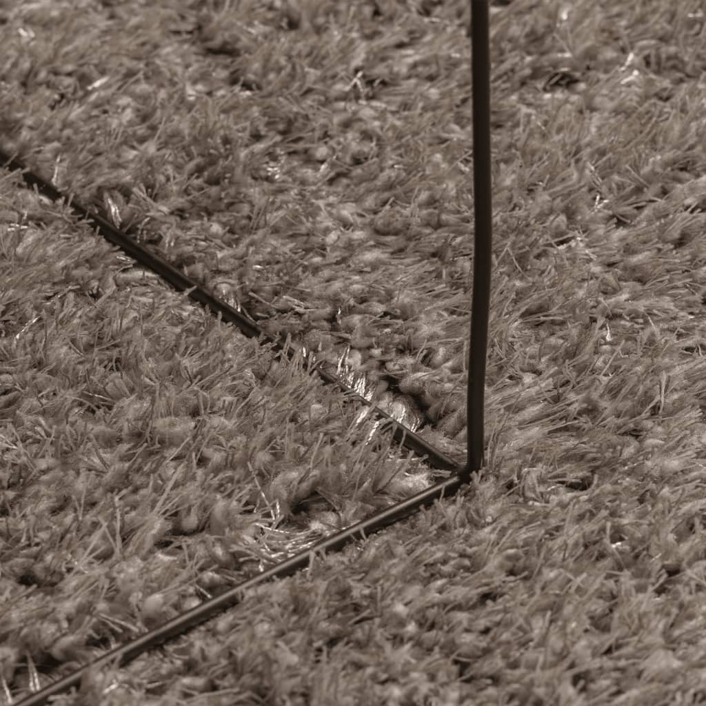 Tappeto a Pelo Lucido Lungo ISTAN Effetto Grigio 160x230 cm