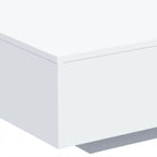 Tavolino da Soggiorno con Luci LED Bianco 85x55x31 cm