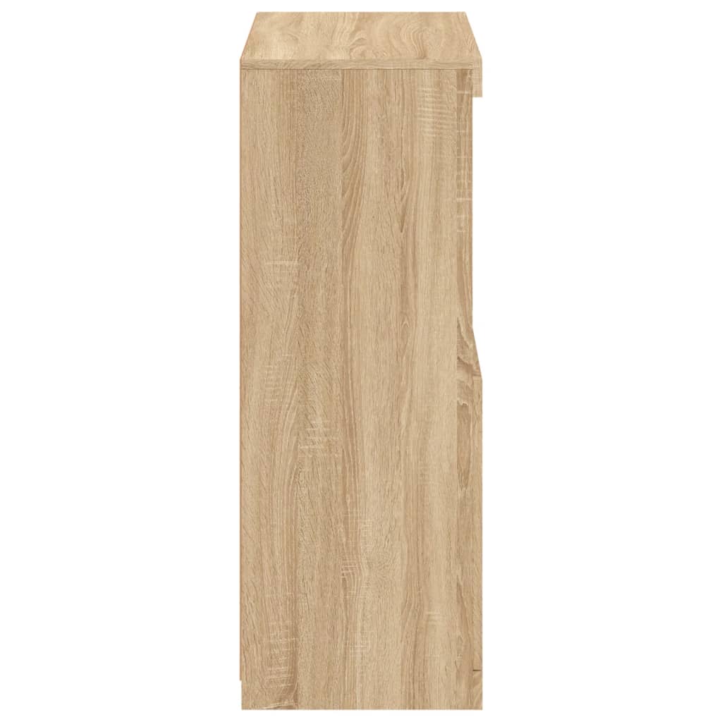 Armadietto con Luci LED Rovere Sonoma in Legno Multistrato