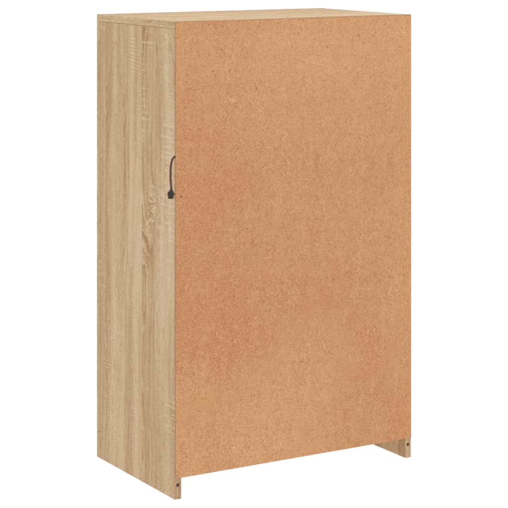 Armadietto con Luci LED Rovere Sonoma in Legno Multistrato