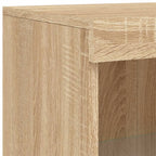 Armadietto con Luci LED Rovere Sonoma in Legno Multistrato